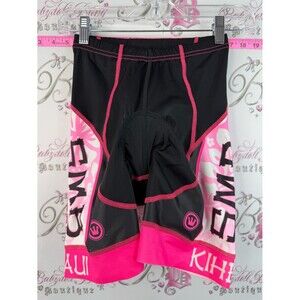 Canari shorts biking aloha rare Black and Hot Pink Floral Cycling Shorts